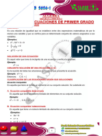 Separata 08B Taller 01a de Ecuaciones de Primer Grado Algebra 2024-1