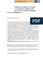 From Scandalous Politics To Public Scandal: Corruption, Media, and The Collapse of The Estrada Regime in The Philippines