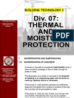 Division VII Thermal Moisture Protection