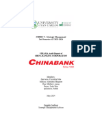 Strategic Management Report For China Banking Corporation