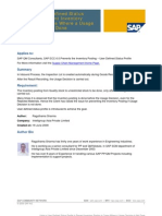 Using A User-Defined Status Profile To Prevent Inventory Posting in Cases Where A Usage Decision Is Not Done