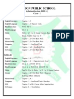 Class 1st Syllabus