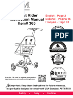 Coast Rider Travel Stroller Manual