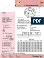 Ficha Tecnica U - UTP PVC - LSZH JetLAN6 Eca - Dca GENERAL CABLE