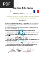 Ministère de La Justice: Testament