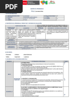 Sesión de Aprendizaje 1 - Exp-1 - (Cuarto Grado)