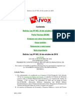 Contenido: Bolivia: Ley #843, 24 de Octubre de 2016 Ficha Técnica (DCMI) Enlaces Con Otros Documentos