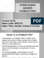 Gender Stereotypes