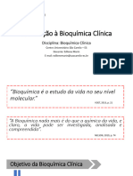 Aula 01-Introdução A Bioquímica Clínica e Espectrofotometria