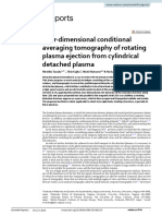 Four-Dimensional Conditional Averaging Tomography of Rotating Plasma Ejection From Cylindrical Detached Plasma