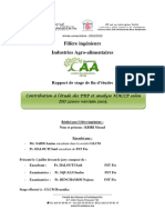 Contribution À L'étude Des PRP Et Analyse HACCP Selon ISO 22000 Version 2005 - KBIRI Mouad