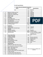 Machineries Specification