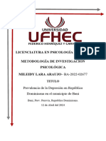 La Depreion en La Republica Dominicana