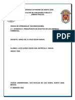 2.3 - Evidencia 2 Presupuesto de Efectivo de Una Empresa Comercial Lucio Garza Cesar Ivan