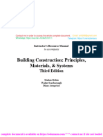 Solutions For Exercises in Building Construction, 3rd Edition by Mehta and Scarborough