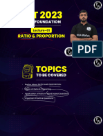 Quant Arithmetic 01 - Ratio LL Proportion - Class Notes - MBA Foundation 2023