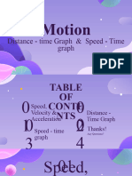 Motion - Distance Time Graphs and Speed Time Graphs