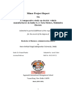 Project Report On A Comparative Study On Electric Vehicle Manufacturers in India W.R.T Tata Motors, Mahindra Electric