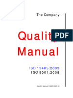 ISO 13485 Quality Manual Example 2