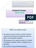 Lecture 10 OPINION ESSAY