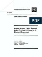 2013.03 UNHQ DPKO DFS Guidelines UN Police Support To The Provision of Security in Electoral Processes 2013