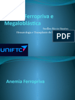 Anemia Ferropriva e Megaloblástica