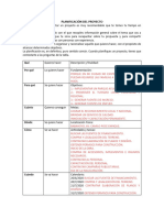 Planificación Del Proyecto