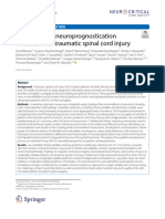 Guidelines For Neuroprognostication in Adults With Traumatic Spinal Cord Injury