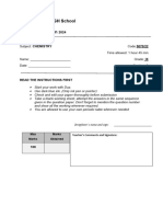 Chemistry O Levels Final Term Assessment - 100 Mark