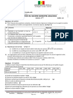 3ième Semestre 2 Sujet 1 Maths 2023