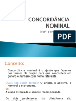 Concordância Nominal e Verbal