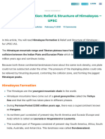 Himalayas Formation - Relief & Structure of Himalayas - UPSC