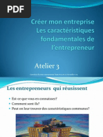 Caractéristiques de L'entrepreneur