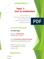 Biochem2-Week 1-Introduction To Metabolism