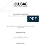 Ejemplo de Proyecto Sobre Tecnicas de Redaccion