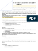 Tema 5 - Evaluación de Repertorios de Atención, Percepción y Memoria