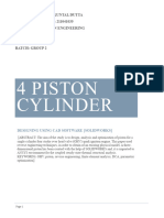 Report On 4 Piston Cylinder - Cad Cam Mini Project