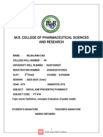 Social and Preventive Pharmacy - Nilanajana Das - Nilanjana Das