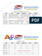 Horario Clases Cuarto