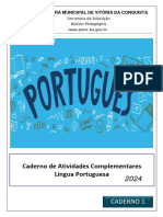 CADERNO 01 - LÍNGUA PORTUGUESA - Material 1 - Com Descritor