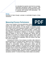 Measuring Process Performance: Pacing