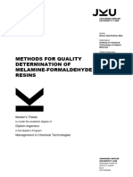 Methods For Quality Determination of Melamine-Formaldehyde Resins