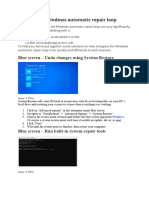 How To Fix A Windows Automatic Repair Loop