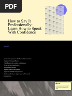 How To Say It Professionally - Learn How To Speak With Confidence