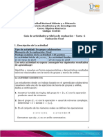 Guia de Actividades y Rúbrica de Evaluación - Tarea 6 - Evaluación Final