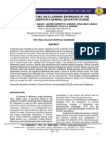 Factors Affecting The E-Learning Experience of The College Students in A General Education Course