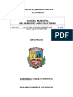 Gaceta Municipal Del Municipio Jose Felix Ribas: Extraordinario