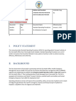 Eoc Ambulance Transport Policy - Sop