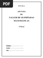 Olimpiada Matematica Primer Nivel 1