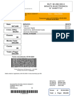 Neto $47,646 I.V.A. (19%) $9,053 Exento $0 Monto Total $56,699 Cuota $0 Total A Pagar $56,699